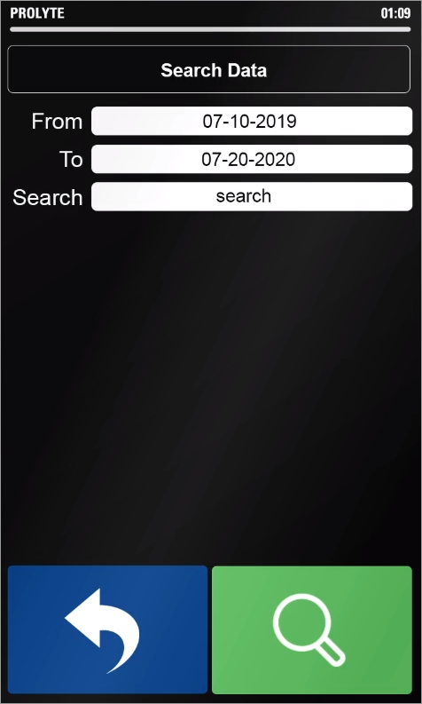 Prolyte® Electrolyte Analyzer Simple Search Function